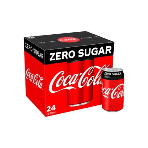 Coke Zero Cans 24Pk (330 Millilitre)